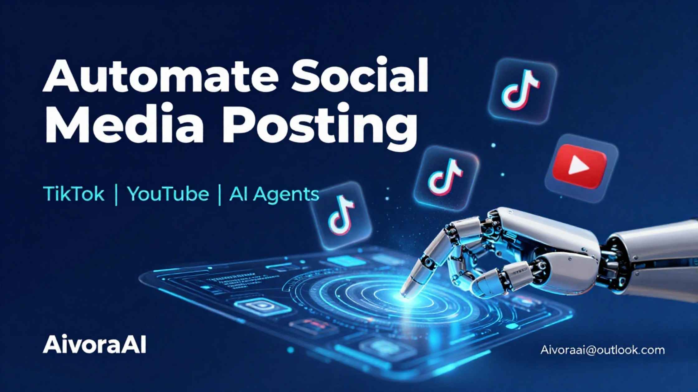 How to use AI agents to automate social media posting for TikTok and YouTube showing workflow diagram