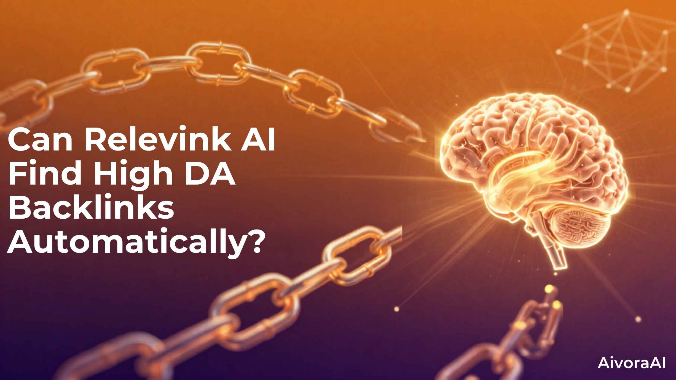 Relevink AI dashboard showing automated backlink finder interface