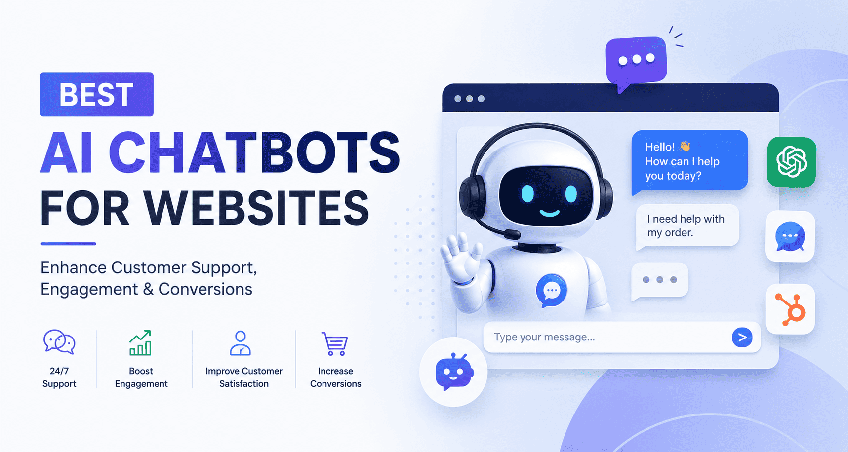 Best AI Chatbots for Websites 2026 Banner
