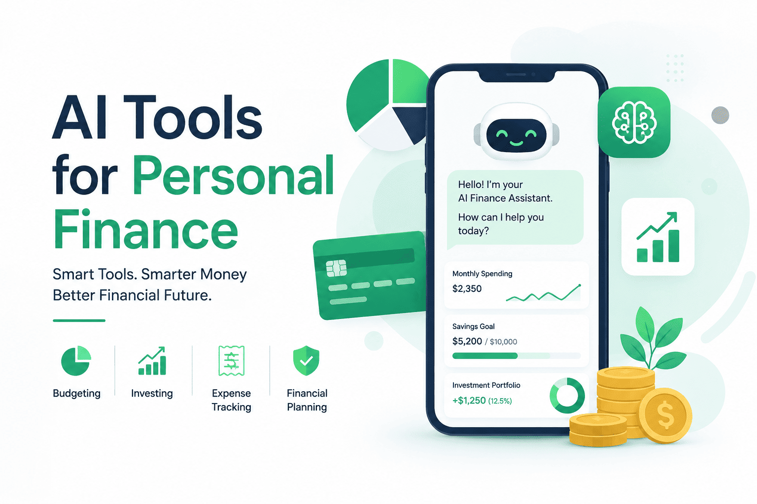 AI Tools for Personal Finance - Dashboard showing financial analytics and budget tracking