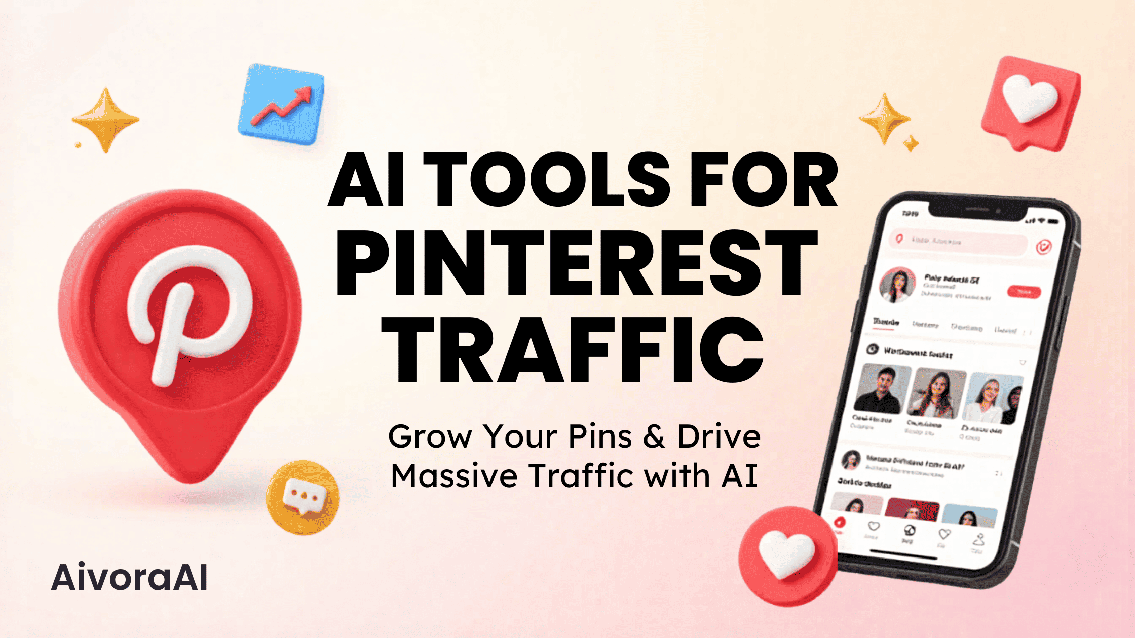 AI Tools for Pinterest Traffic - Pinterest analytics dashboard and pin creation