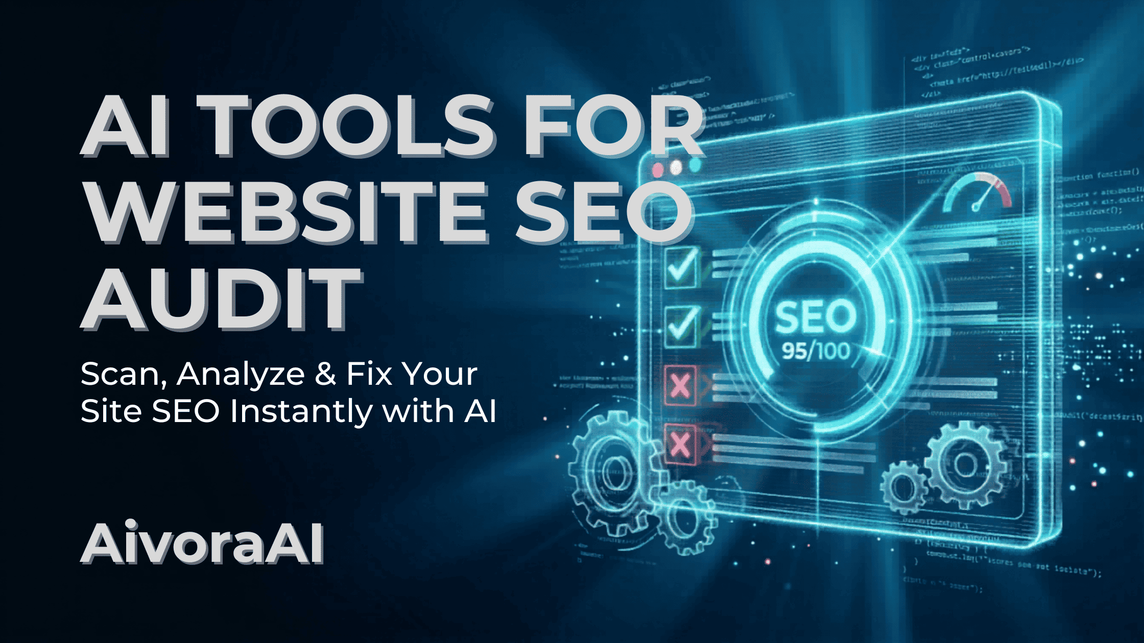 AI Tools for Website SEO Audit - Dashboard showing SEO analysis and technical audit results