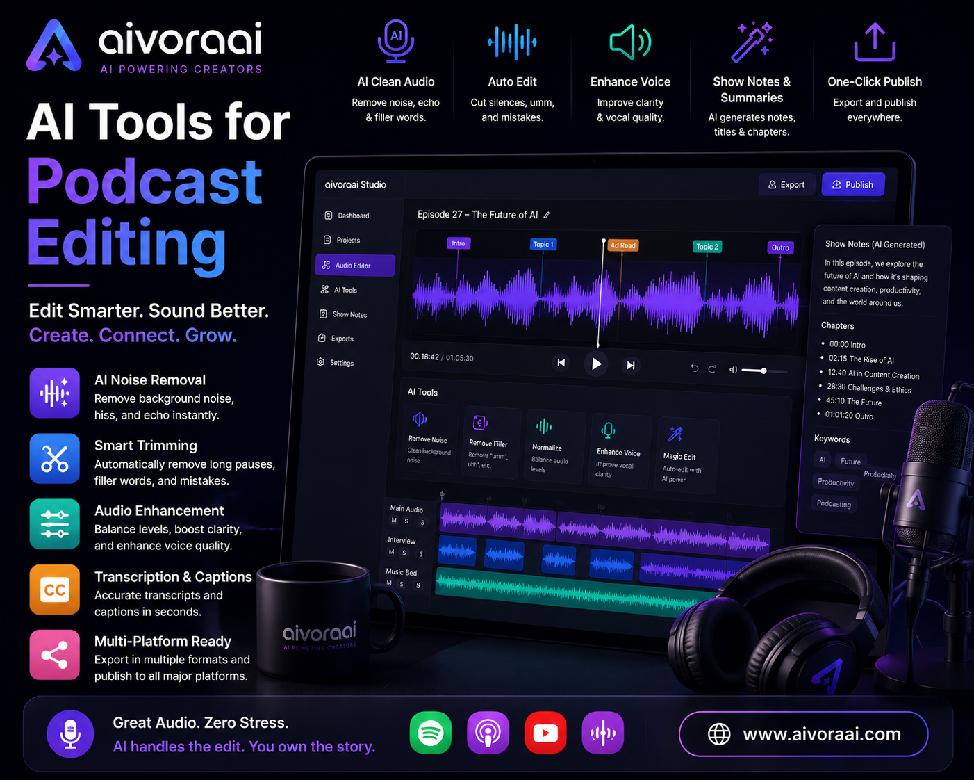 Best AI Tools for Podcast Editing 2026