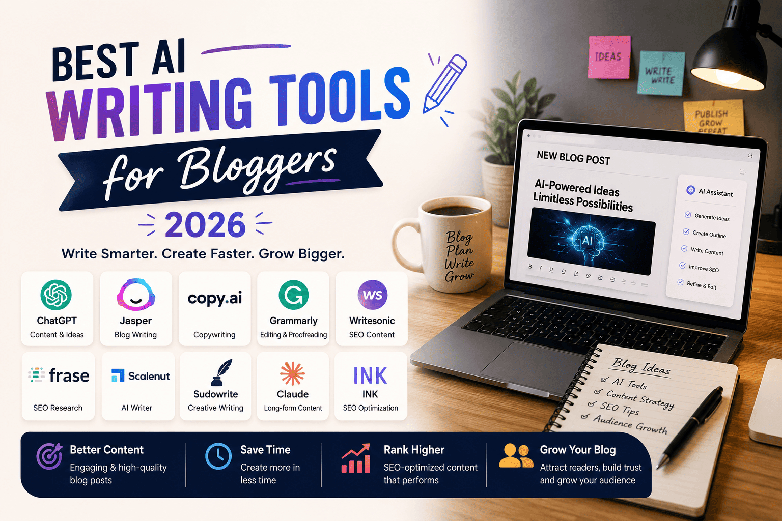 Best AI Writing Tools for Bloggers in 2026