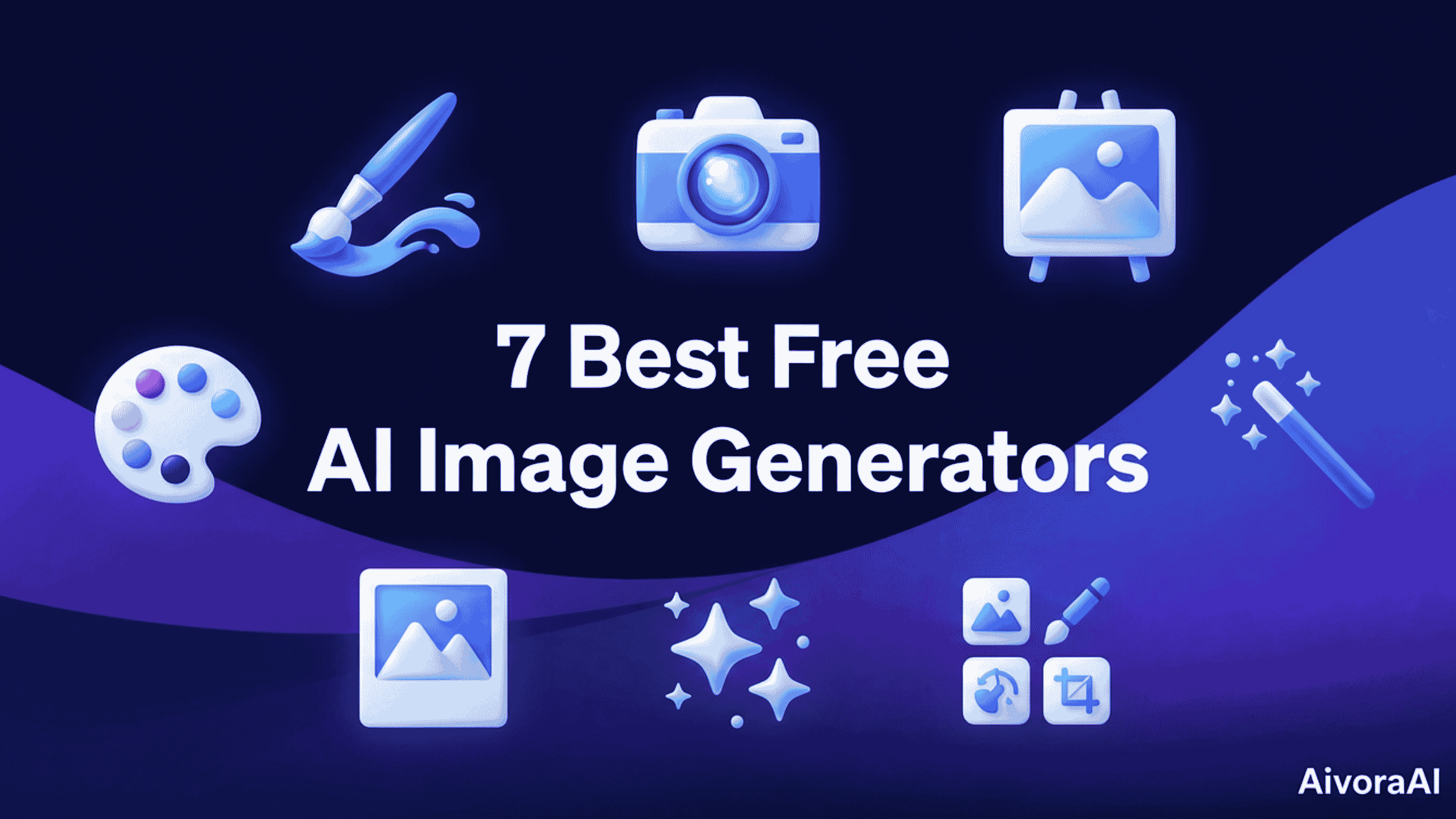 7 best free AI image generators compared side by side with sample outputs