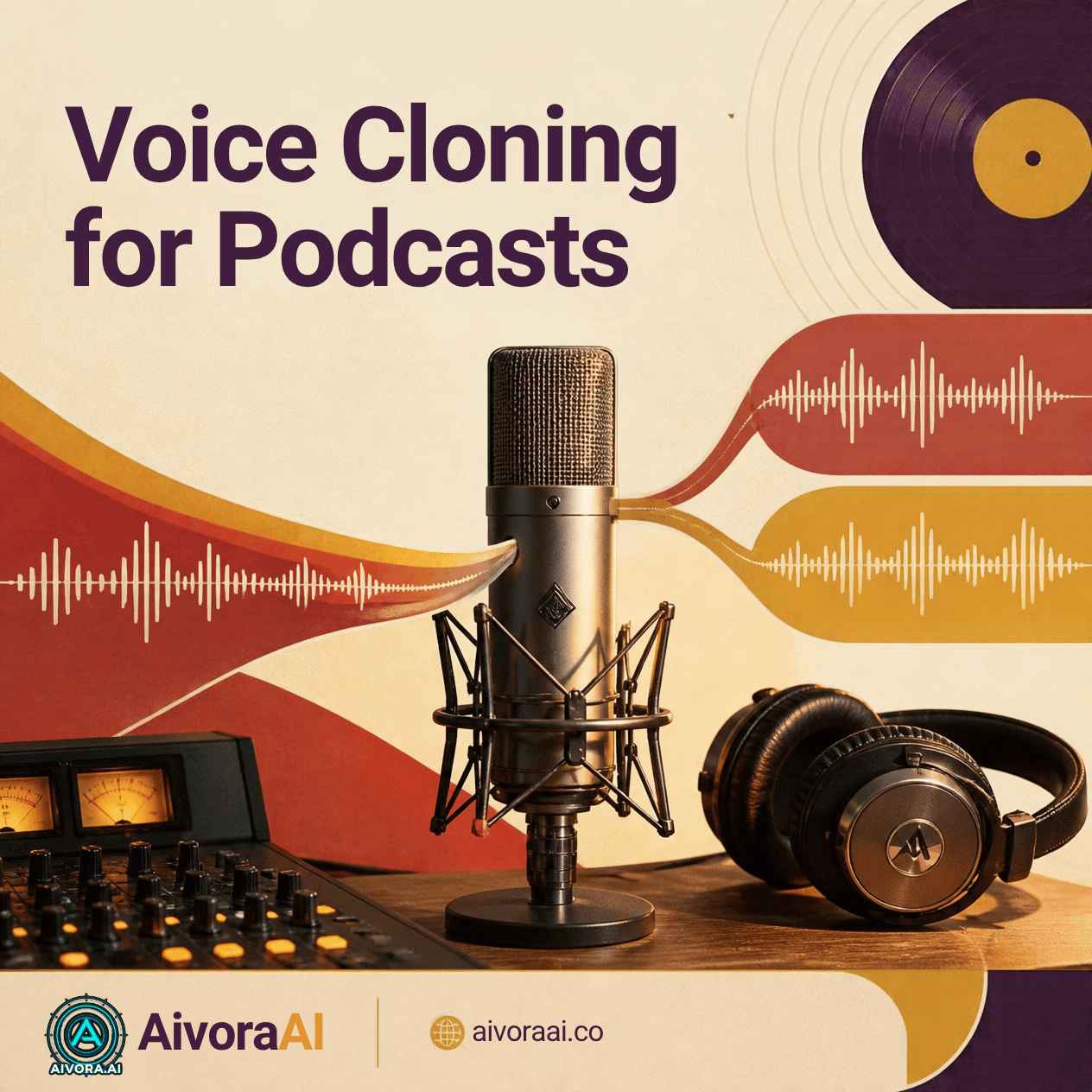 Voice cloning for podcasts dashboard showing waveform and text-to-speech interface